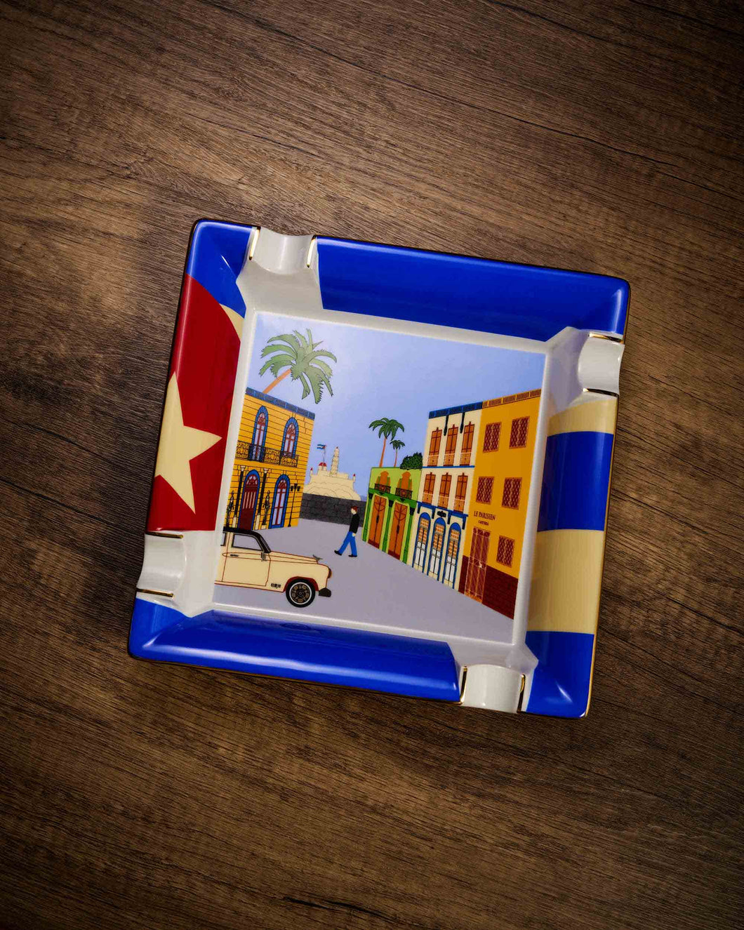 Elie Bleu Casa Cubana Porcelain Ashtray (4 Cigars) - nextCIGAR