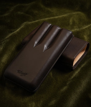 Davidoff Cigar Case Leaf (XL-3/Brown Leather)