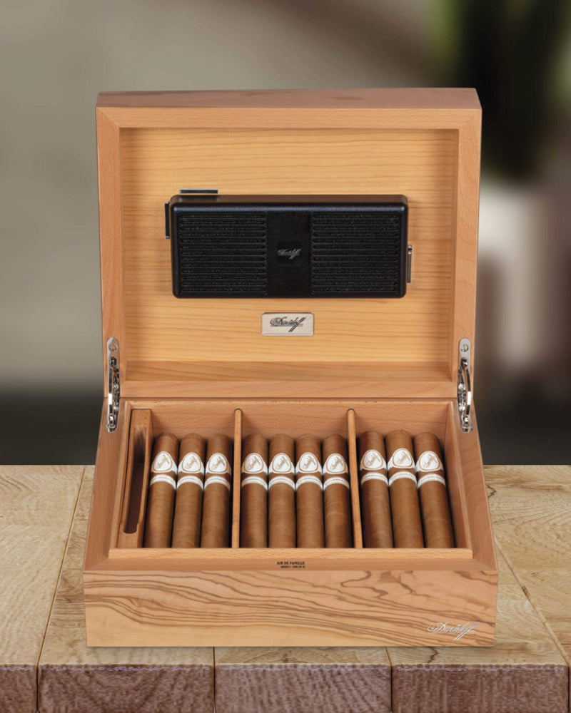 Davidoff Air de Famille Series I Olive Wood Humidor Primos (25 - 35 Cigars)