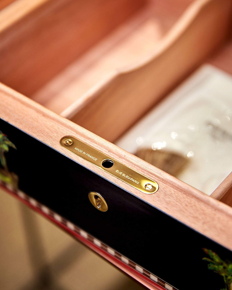 Elie Bleu "Flor de Alba" Black Sycamore Humidor (75 Cigars)
