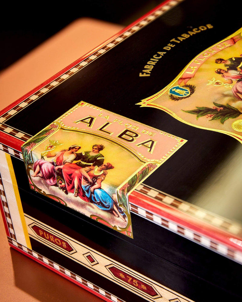 Elie Bleu "Flor de Alba" Black Sycamore Humidor (75 Cigars)