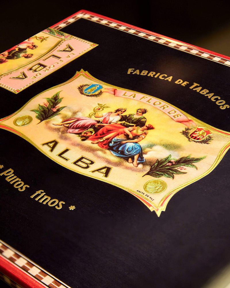 Elie Bleu "Flor de Alba" Black Sycamore Humidor (75 Cigars)