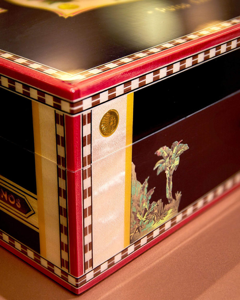Elie Bleu "Flor de Alba" Black Sycamore Humidor (75 Cigars)