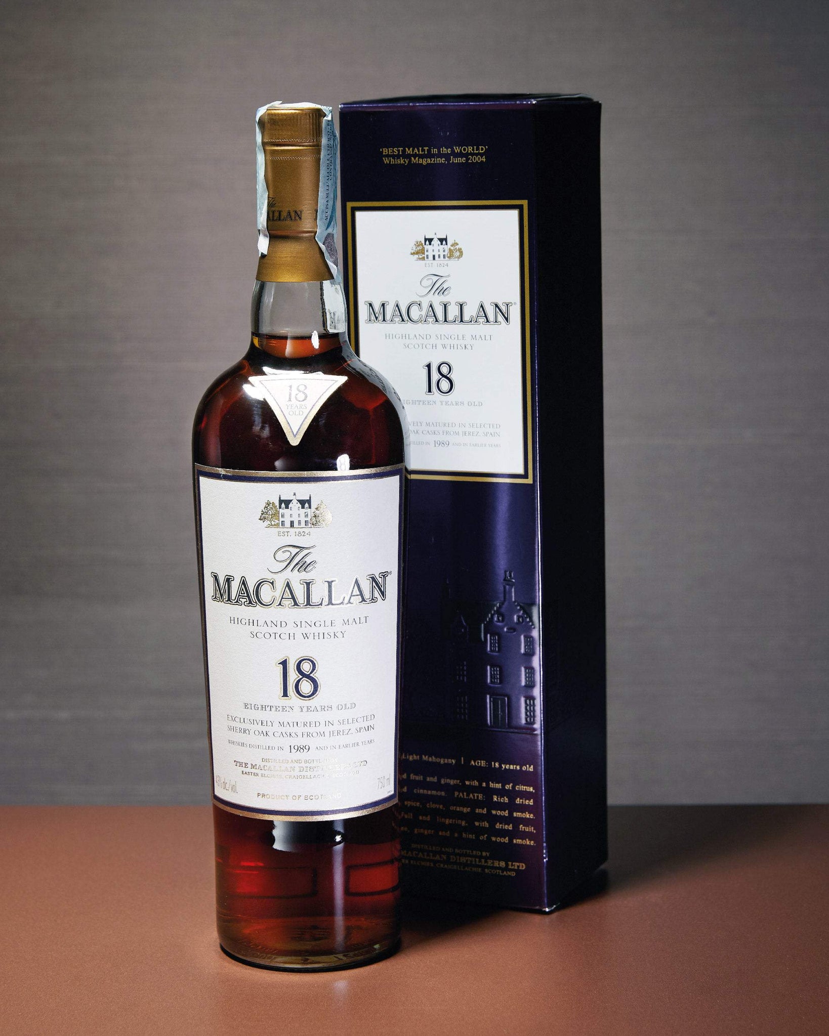未開栓　The MACALLAN ザ・マッカラン18年 1989年蒸留 シェリーオーク 700ml 43%　送料無料！！