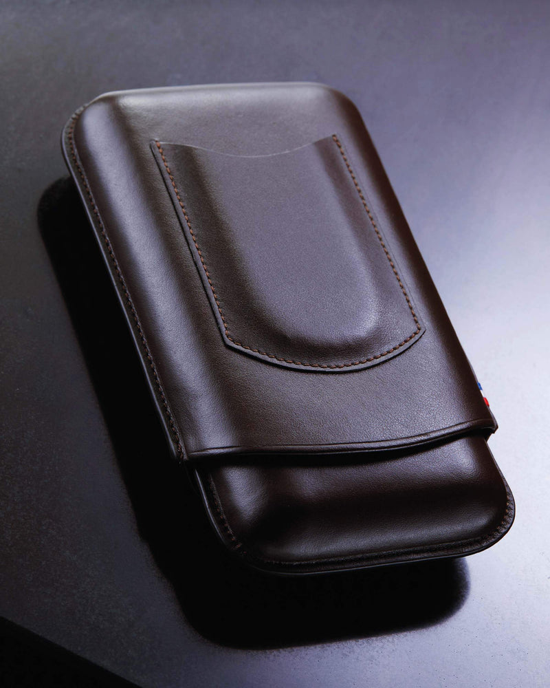 S.T. Dupont Triple Cigar Leather Case