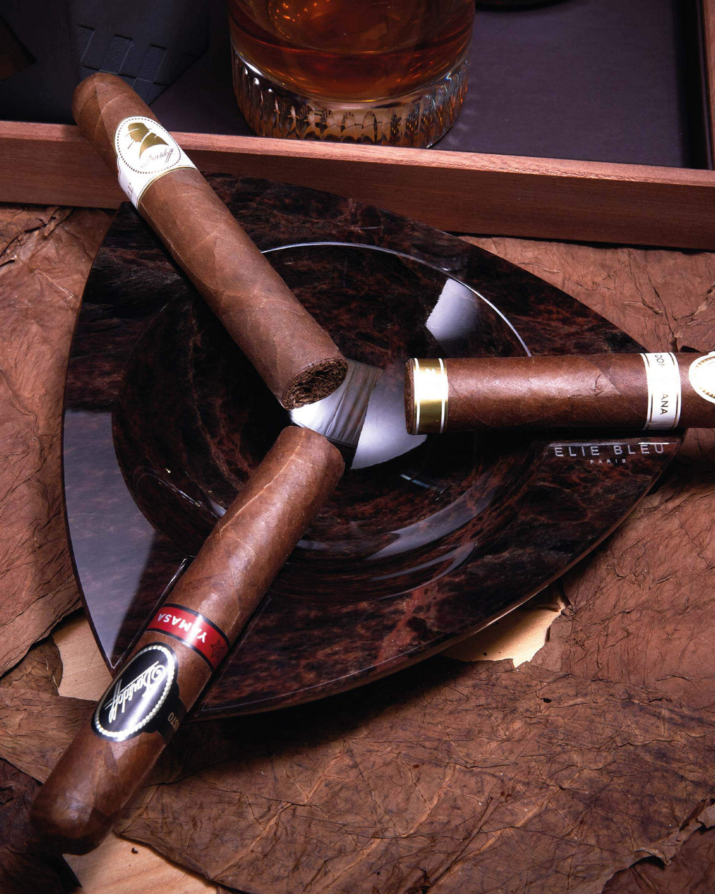 Elie Bleu Obsidian Ashtrays (3 Cigars)– nextCIGAR