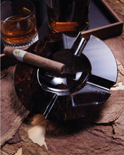 
                      
                        Load image into Gallery viewer, Elie Bleu Obsidian Ashtrays (4 Cigars)
                      
                    