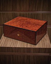 
                      
                        Load image into Gallery viewer, Elie Bleu Classic Woods &quot;Amboina burl&quot; Humidor (75 Cigars)
                      
                    
